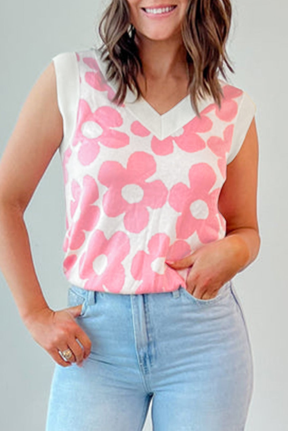 Pink Daisy Tank LT